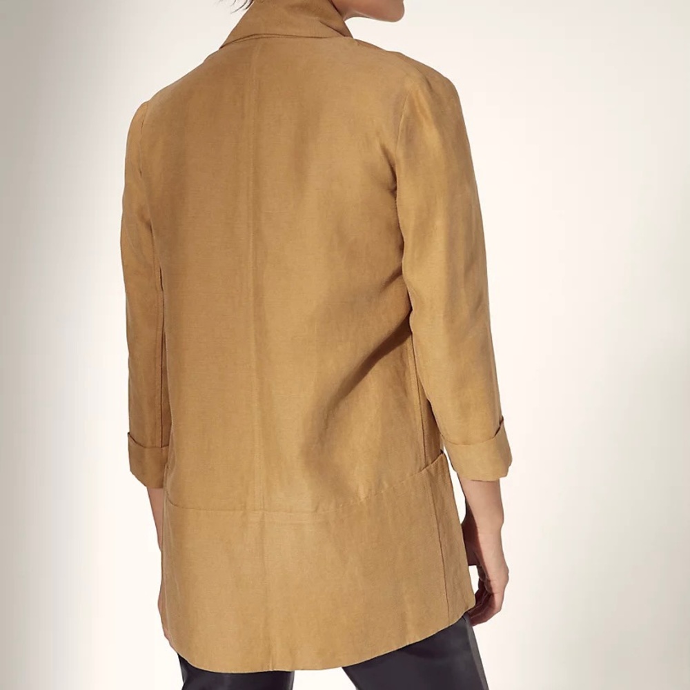 Aritzia Wilfred Chevalier linen-blend jacket. 🤎 - Picture 4 of 10